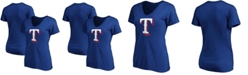 Fanatics Women's Royal Texas Rangers Core Official Logo V-Neck T-shirt
